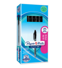 Penna a sfera a scatto Flexgrip Gel - punta 0,7 mm - nero - Papermate