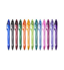 Penna a sfera a scatto Intensity Gel Quick Dry - punta 0,7mm - colori assortiti - Bic - expo 102 pezzi