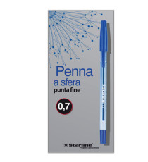 Penna a sfera con cappuccio  - punta fine 0,7mm - blu - Starline -  conf. 50 pezzi