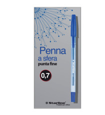 Penna a sfera con cappuccio  - punta fine 0,7mm - blu - Starline -  conf. 50 pezzi