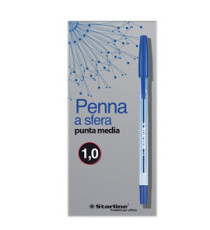 Penna a sfera con cappuccio  - punta media 1,0mm - blu - Starline -  conf. 50 pezzi