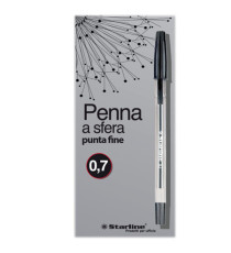 Penna a sfera con cappuccio - punta fine 0,7mm  - nero - Starline - conf.50 pezzi