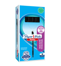 Penna a sfera con cappuccio Replay - cancellabile - punta 1 mm - nero - Papermate