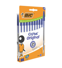 Penna a sfera Cristal - punta media 1,0mm - blu  - Bic - conf. 10 pezzi