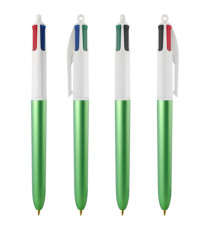 Penna a sfera scatto multifunzione 4 Colours Glacè - punta 1,0 mm - colori assortiti - Bic - expo 40 pezzi