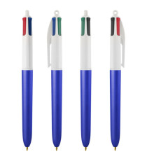 Penna a sfera scatto multifunzione 4 Colours Glacè - punta 1,0 mm - colori assortiti - Bic - expo 40 pezzi