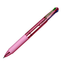 Penna a sfera scatto multifunzione 4 Multi Color - Cromo - colori assortiti - Osama - expo 42 pezzi