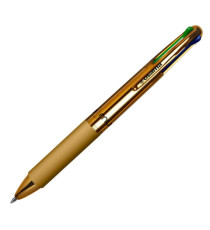 Penna a sfera scatto multifunzione 4 Multi Color - Cromo - colori assortiti - Osama - expo 42 pezzi