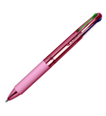 Penna a sfera scatto multifunzione 4 Multi Color - Cromo - colori assortiti - Osama - expo 42 pezzi