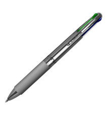 Penna a sfera scatto multifunzione 4 Multi Color - Cromo - colori assortiti - Osama - expo 42 pezzi