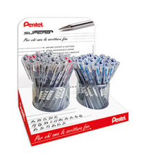 Penna a sfera Super B - colori assortiti (blu/rosso/nero) - Pentel - expo 96 pezzi