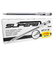 Penna a sfera Super B - punta 0,7 mm - nero - Pentel - promo pack 12+2 pezzi