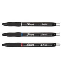 Penna gel a scatto - 0.7 mm - nero/blu/rosso - Sharpie - conf. 3 pezzi