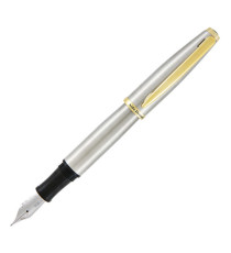 Penna stilografica Aldo Domani - punta M - fusto silver - Monteverde