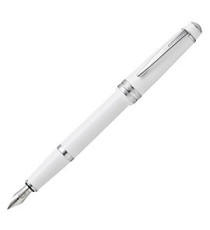 Penna stilografica Bailey Light - punta M - fusto bianco/cromo - Cross