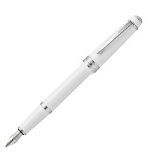 Penna stilografica Bailey Light - punta M - fusto bianco/cromo - Cross