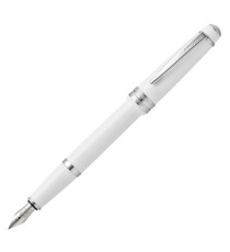 Penna stilografica Bailey Light - punta M - fusto bianco/cromo - Cross
