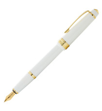 Penna stilografica Bailey Light - punta M - fusto bianco/oro - Cross