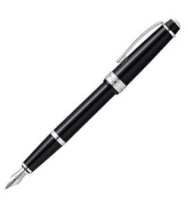 Penna stilografica Bailey Light - punta M - fusto nero/cromo - Cross