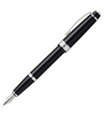 Penna stilografica Bailey Light - punta M - fusto nero/cromo - Cross