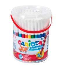 Pennarelli Joy - punta fine - colori assortiti - Carioca - Barattolo 100 pezzi