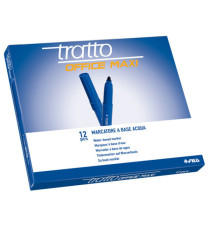 Pennarelli Office punta feltro - punta maxi - tratto 0,80-2,00mm - blu  - Tratto - conf. 12 pezzi