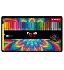 Pennarelli Pen 68 - colori assortiti - Stabilo - scatola in metallo 30 pezzi