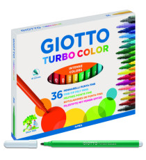 Pennarelli Turbo Color - punta ø2,8mm - colori assortiti - Giotto - astuccio 36 pezzi
