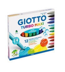Pennarelli Turbomaxi - punta ø5mm - colori assortiti - Giotto - astuccio 12 pezzi