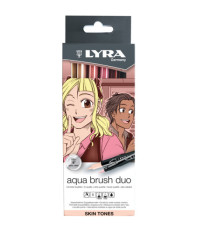 Pennarello Aqua Brush Duo - skin tones - Lyra - conf. 6 pezzi