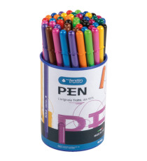 Pennarello fineliner Tratto Pen - tratto 0,5mm - colori assortiti - Tratto - barattolo 50 pezzi
