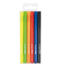 Pennarello fineliner Tratto Pen - tratto 0,5mm - colori assortiti - Tratto - busta 6 pennarelli