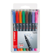 Pennarello OHPen universal permanente 841 - punta superfine 0,4 mm - colori assortiti - Stabilo - conf. 8 pezzi