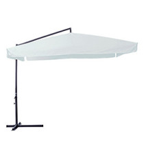Ombrellone quadro - con braccio laterale - 3 x 3 m - bianco - Garden Friend