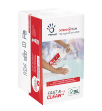 Panni Defend Tech - 2 veli - 21,6 x 33,25 cm - Fast&Clean - Papernet - pacco 100 pezzi