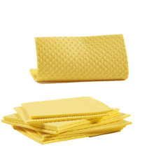 Pannospugna Aquos - 18 x 20 cm - giallo - PerfettoFactory - conf. 10 pezzi