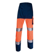 Pantalone alta visibilità PHPA2 - sargia/poliestere/cotone - taglia L - arancio fluo - Deltaplus
