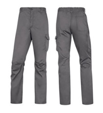 Pantalone da lavoro Panostrpa - sargia/poliestere/cotone/elastan - taglia L - grigio/nero - Deltaplus