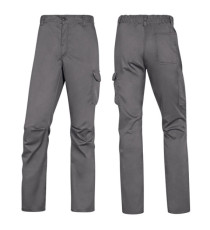 Pantalone da lavoro Panostrpa - sargia/poliestere/cotone/elastan - taglia M - grigio/nero - Deltaplus