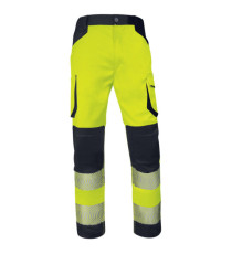 Pantalone multitasche alta visibilità M2PA3S - taglia L - giallo fluo - Deltaplus