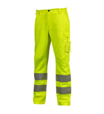 Pantaloni alta visibilità Vega - taglia XXL - giallo fluo - U-Power