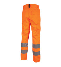 Pantaloni invernali alta visibilità Sirius - taglia XL - arancio fluo - U-Power