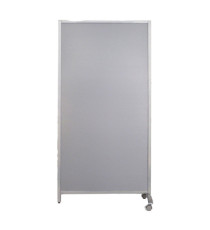 Paretina divisoria - 80 x 40 x 170 cm - policarbonato/acciaio - grigio chiaro - Serena Group