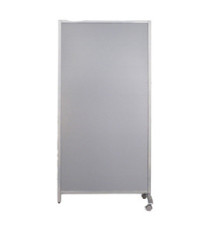 Paretina divisoria - 80 x 40 x 170 cm - policarbonato/acciaio - grigio chiaro - Serena Group