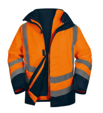 Parka 5 in 1 Optimum 3 alta visibilità - taglia M - arancio fluo - Deltaplus