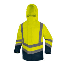 Parka 5 in 1 Optimum 3 alta visibilità - taglia XXL - giallo fluo - Deltaplus