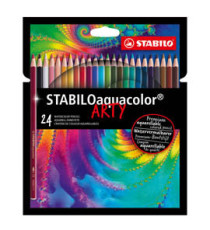 Pastelli Arty Aquacolor - colori assortiti - Stabilo - astuccio 24 pezzi