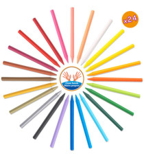 Pastelli colorati Plastidecor - plastica - colori assortiti - Bic - astuccio 24 colori