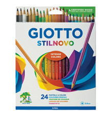 Pastelli colorati Stilnovo - diametro mina 3,3 mm - colori assortiti - Giotto - astuccio 24 pezzi