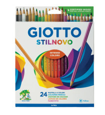 Pastelli colorati Stilnovo - diametro mina 3,3 mm - colori assortiti - Giotto - astuccio 24 pezzi